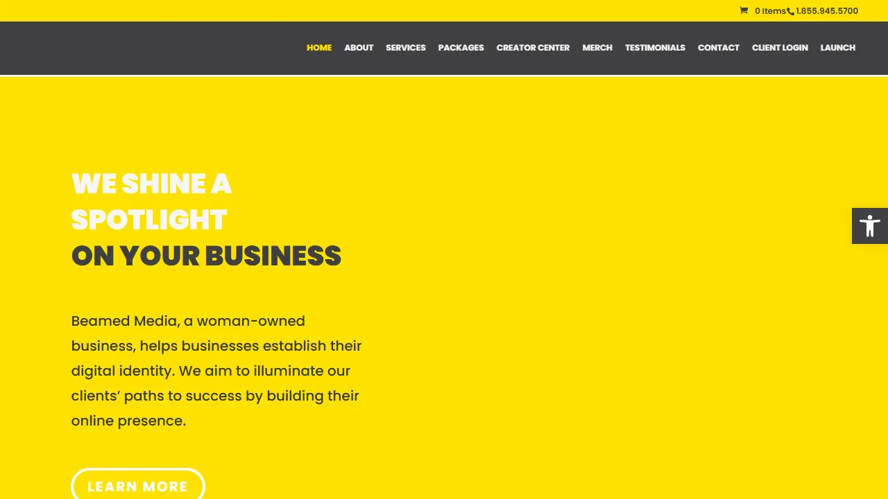 Screenshot of Beamed Media