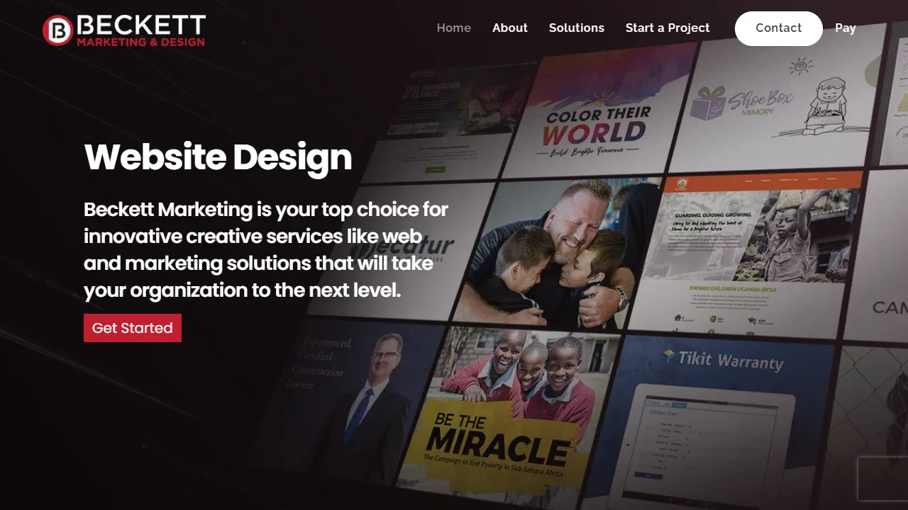 Screenshot of Beckett Marketing