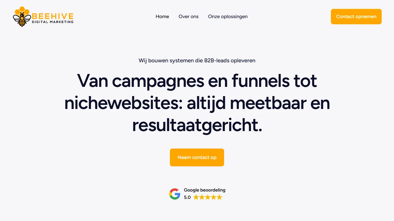 Screenshot of Beehive Digital Marketing