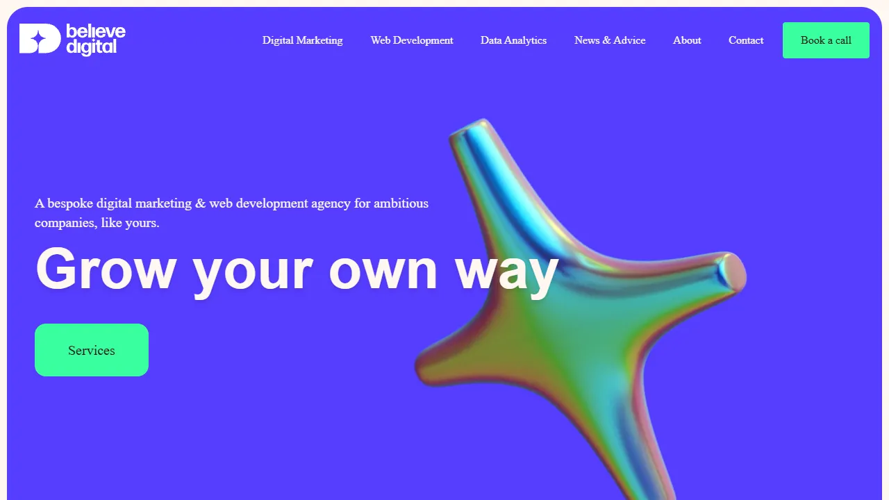 Screenshot of believe.digital SEO & Digital Marketing