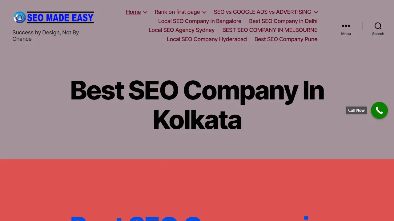 Screenshot of 𝐒𝐄𝐎 𝐌𝐀𝐃𝐄 𝐄𝐀𝐒𝐘 | Best SEO services in Kolkata / India | Best SEO company in kolkata | SEO Friendly web design company
