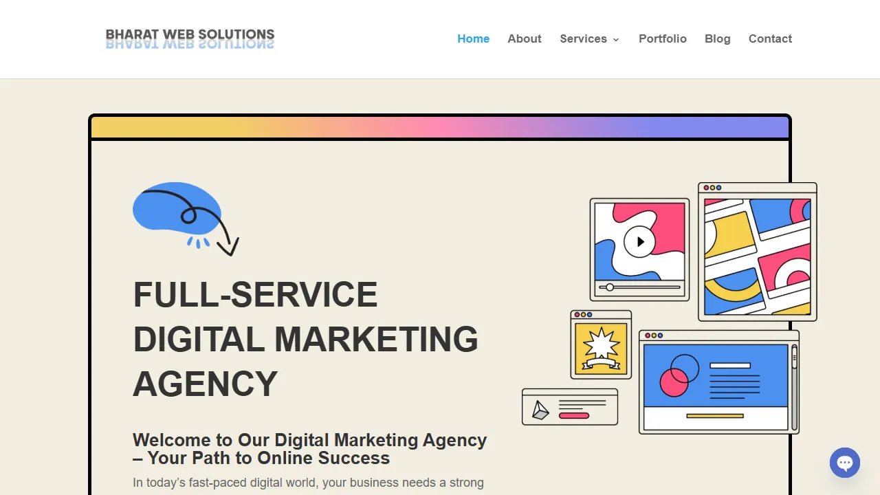 Screenshot of Bharat Web Solutions