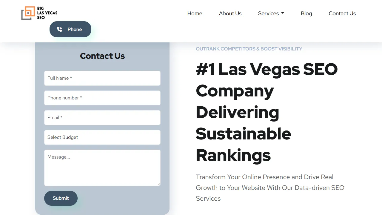 Screenshot of Big Las Vegas SEO Company