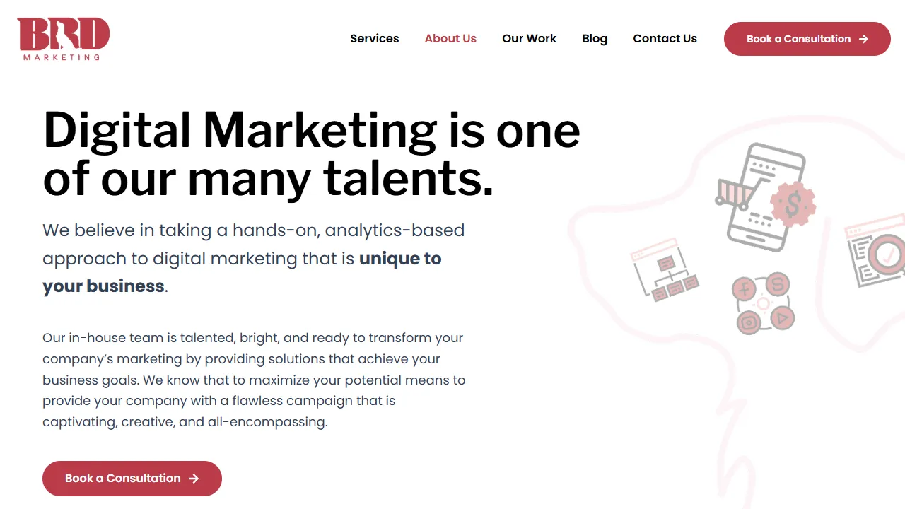 Screenshot of Big Red Dog Marketing