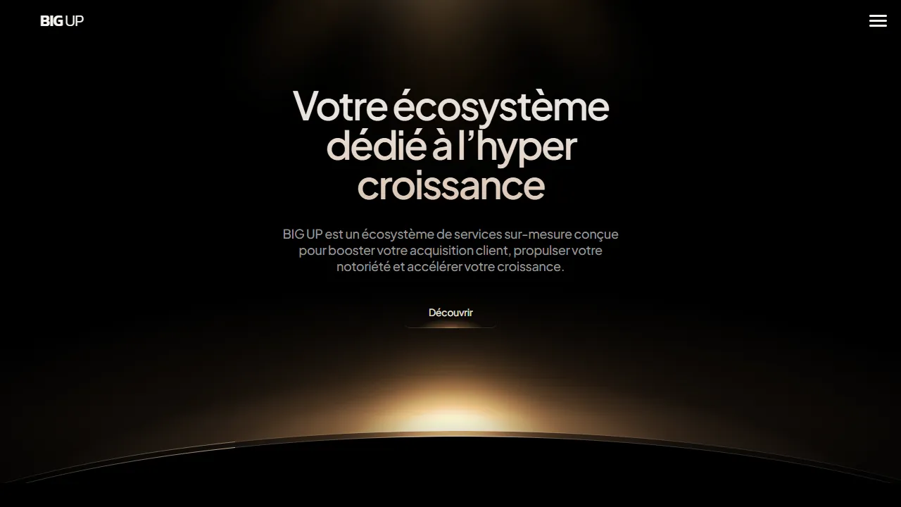 Screenshot of BIG UP Agence web, SEO et communication
