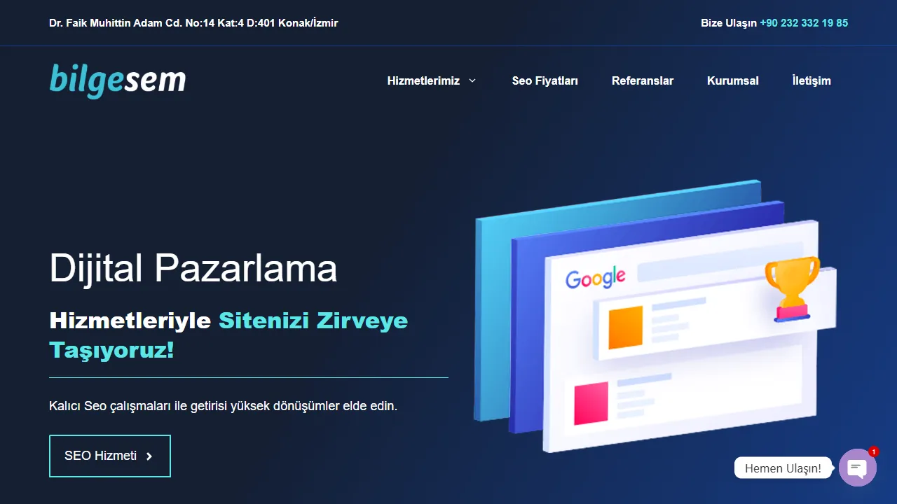Screenshot of Bilgesem Dijital Pazarlama Ajansı