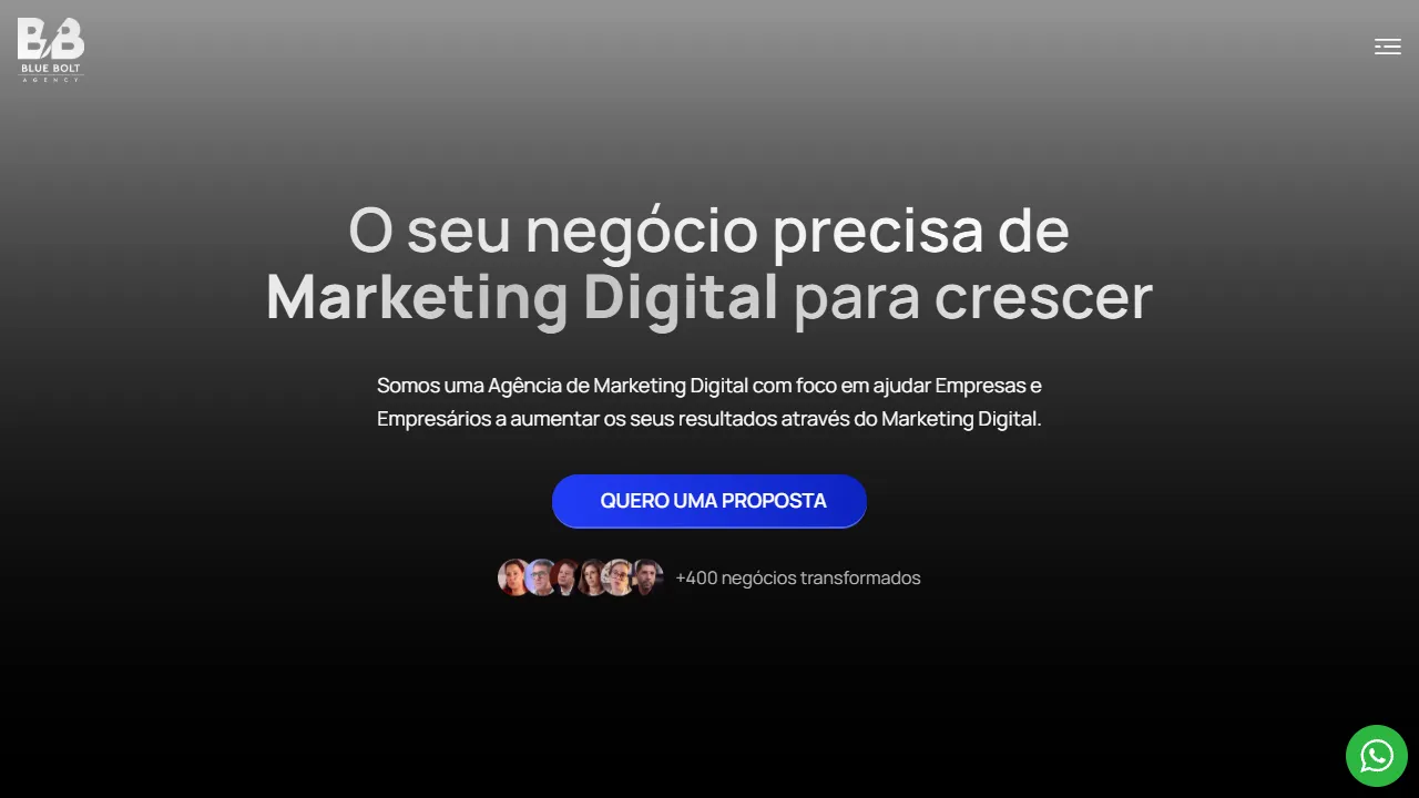 Screenshot of Blue Bolt Agency - Agência de Marketing Digital