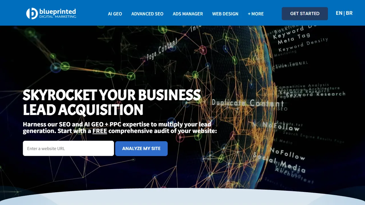 Screenshot of Blueprinted Digital