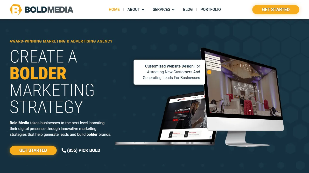 Screenshot of Bold Media Marketing Agency | Web, Social & Advertising