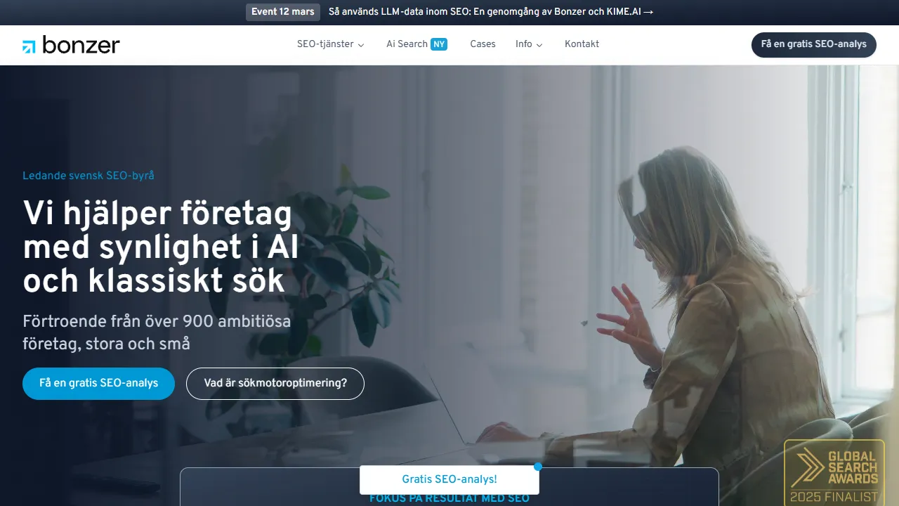 Screenshot of Bonzer AB