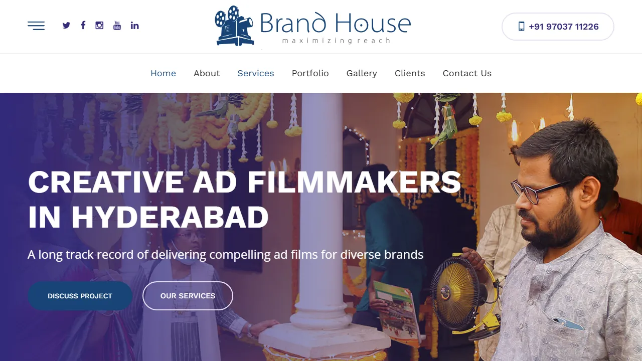 Screenshot of Brand House Ad Agency | Ad Film Agency | Ad Film Making | Corporate Film Makers | Documentary Films| | Social Media Ads