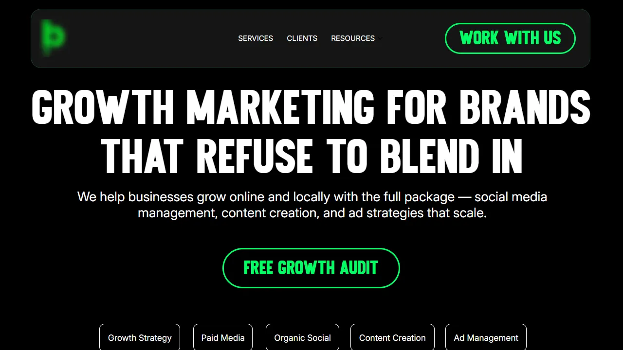 Screenshot of Brand Juice Marketing