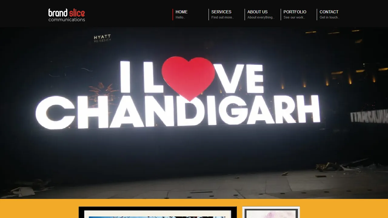 Screenshot of Brand Slice Communications