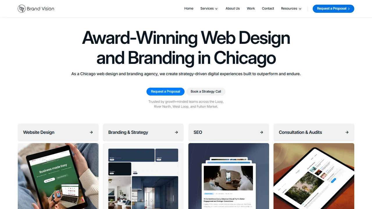 Screenshot of Brand Vision Marketing - Web Design & Branding