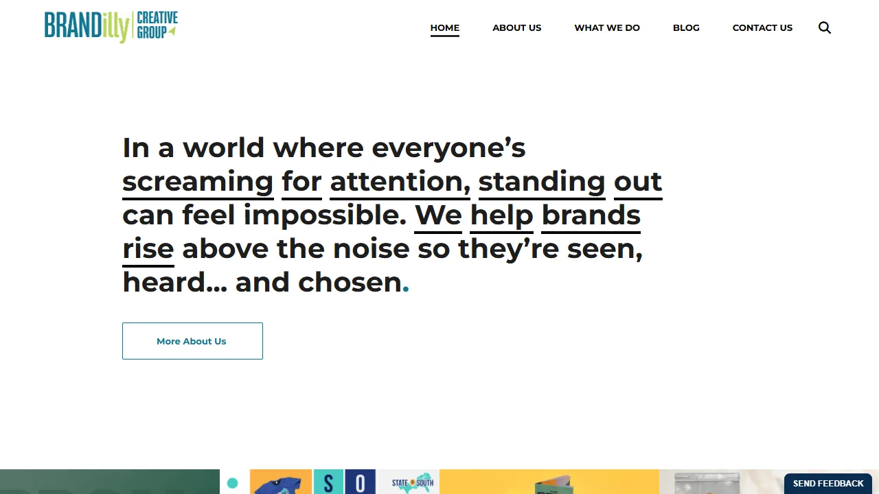 Screenshot of BRANDilly Creative Group