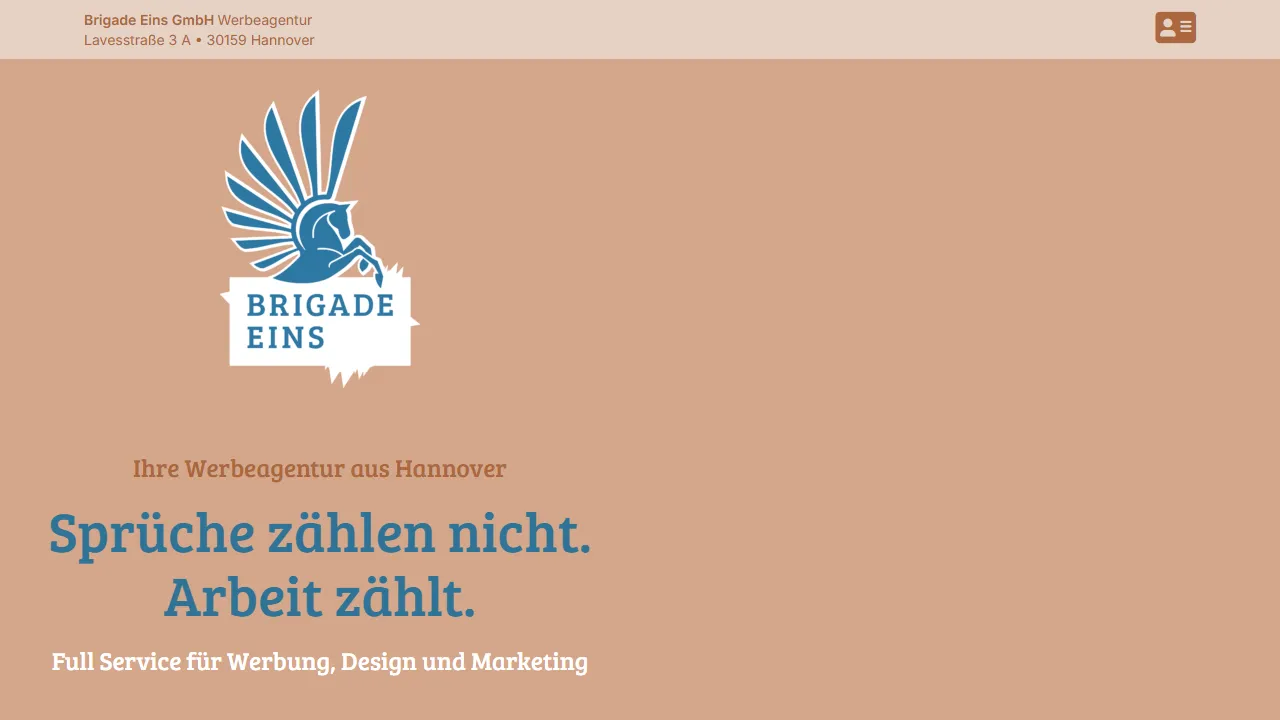 Screenshot of Brigade Eins Werbeagentur