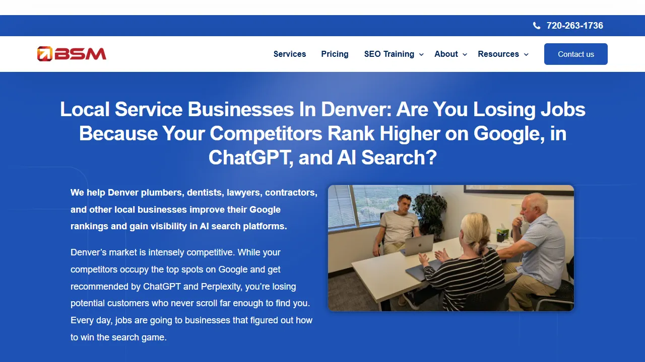 Screenshot of BSM - A Denver SEO Company