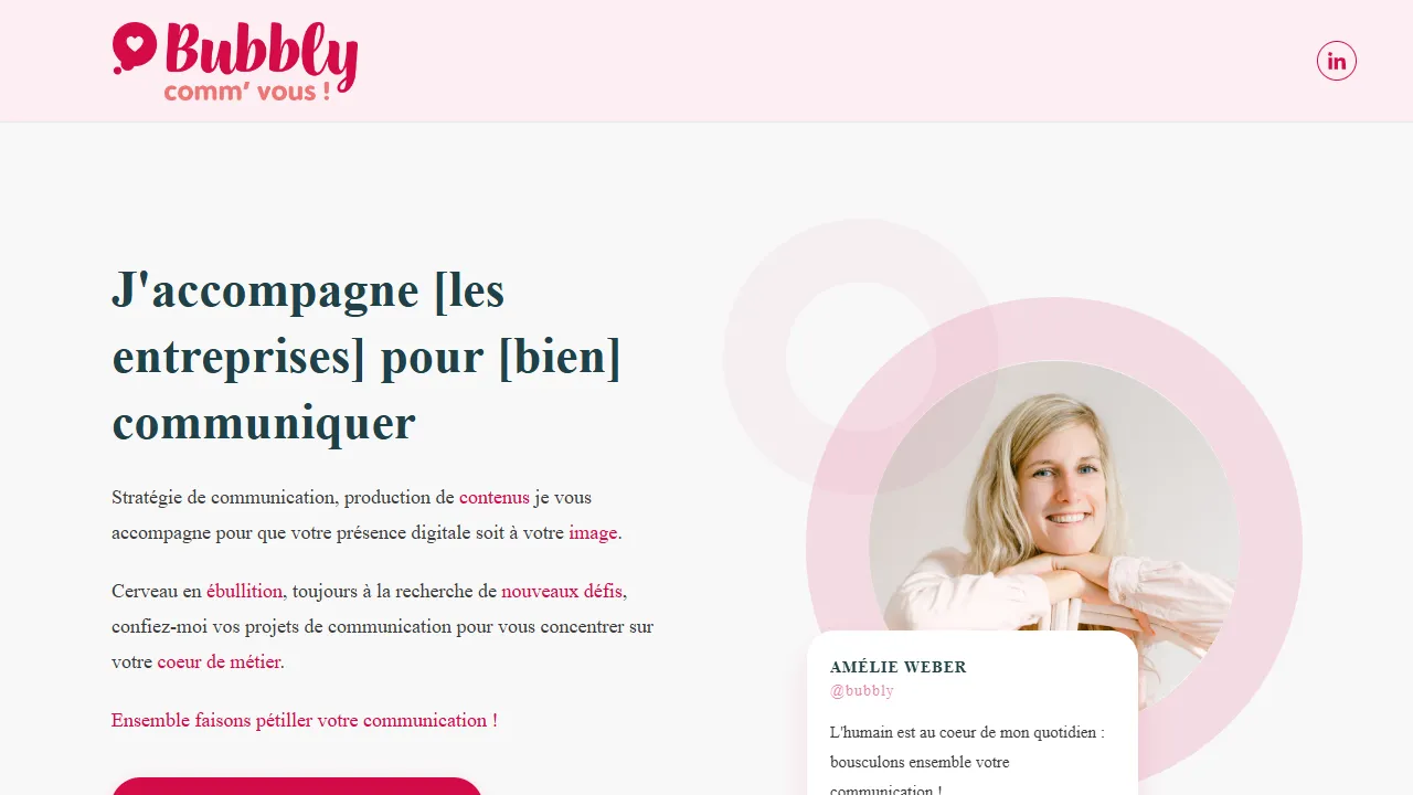 Screenshot of Bubbly