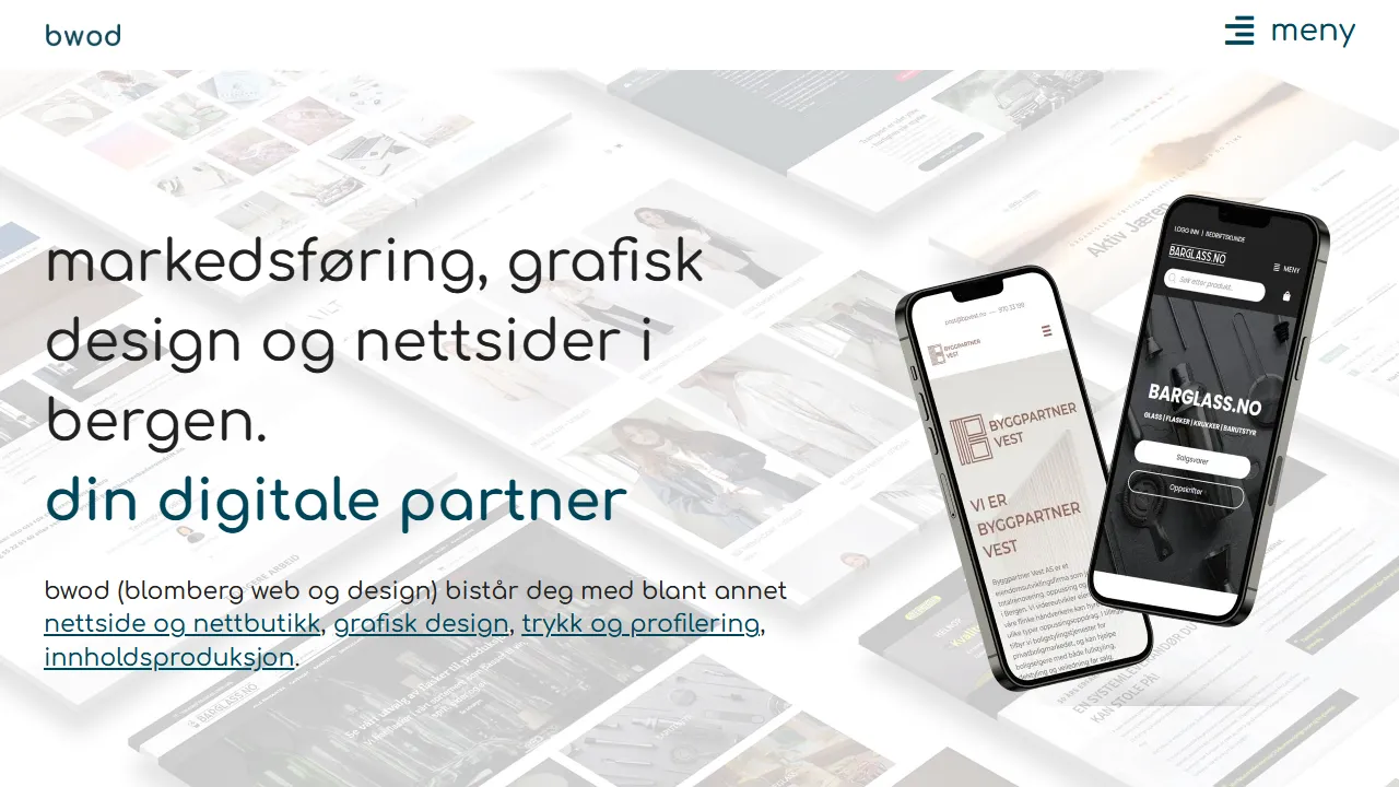 Screenshot of bwod | Blomberg Web og Design AS