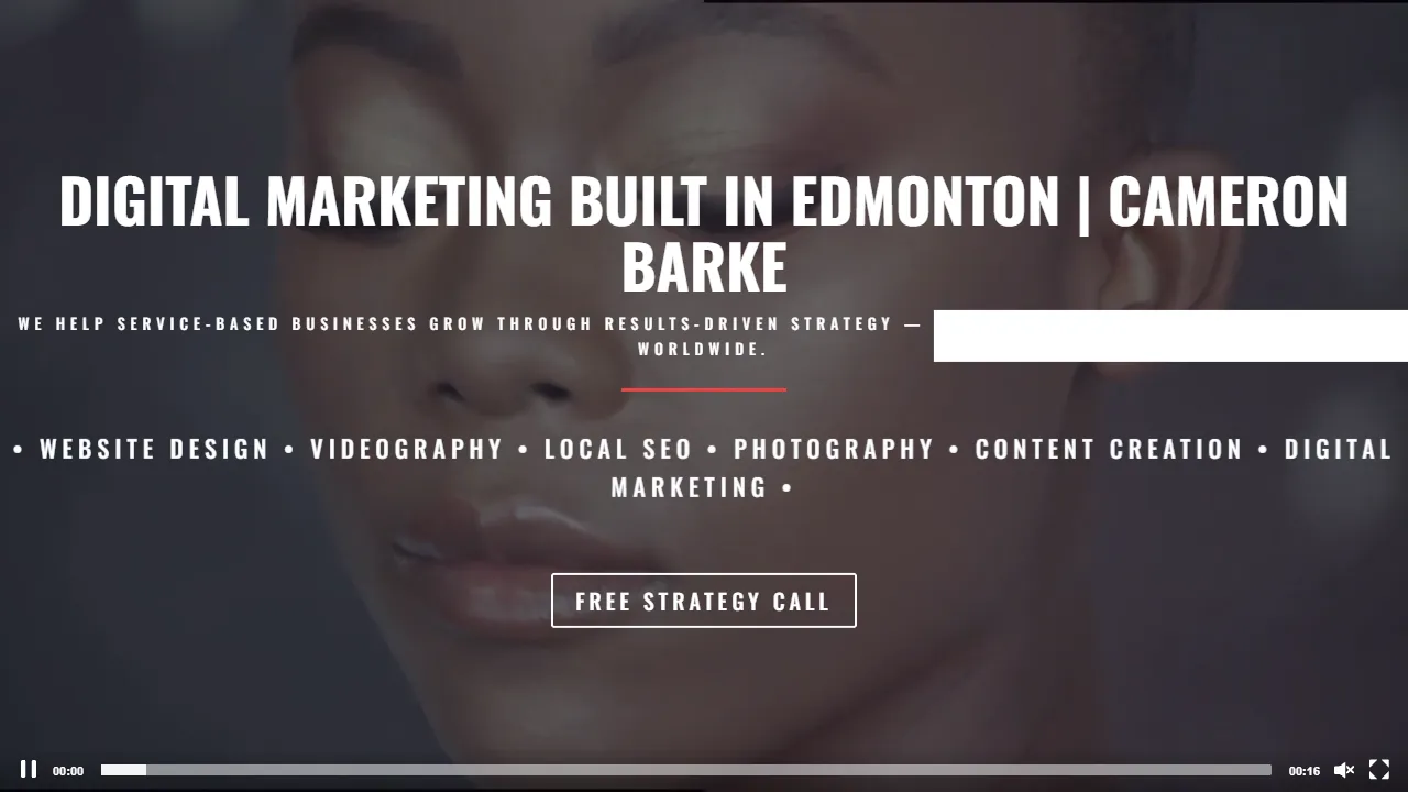 Screenshot of Cameron Barke Marketing