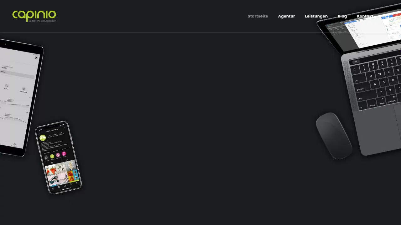 Screenshot of capinio GmbH - Social Media Agentur
