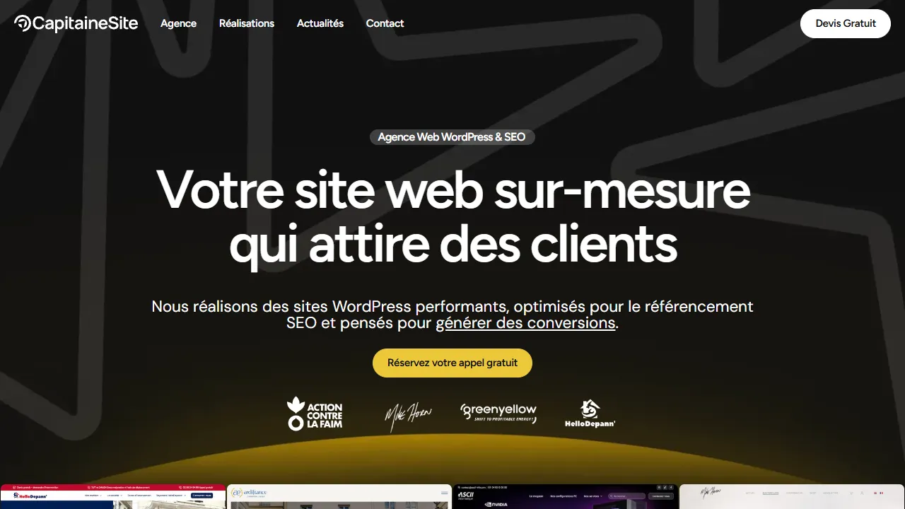 Screenshot of Capitaine Site