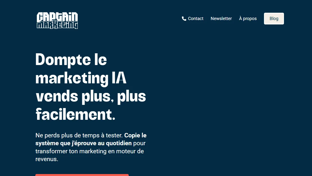 Screenshot of Captain Marketing