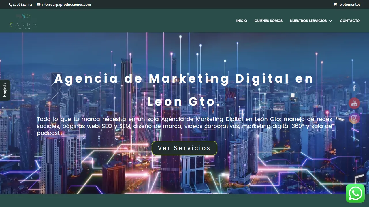 Screenshot of Carpa Producciones