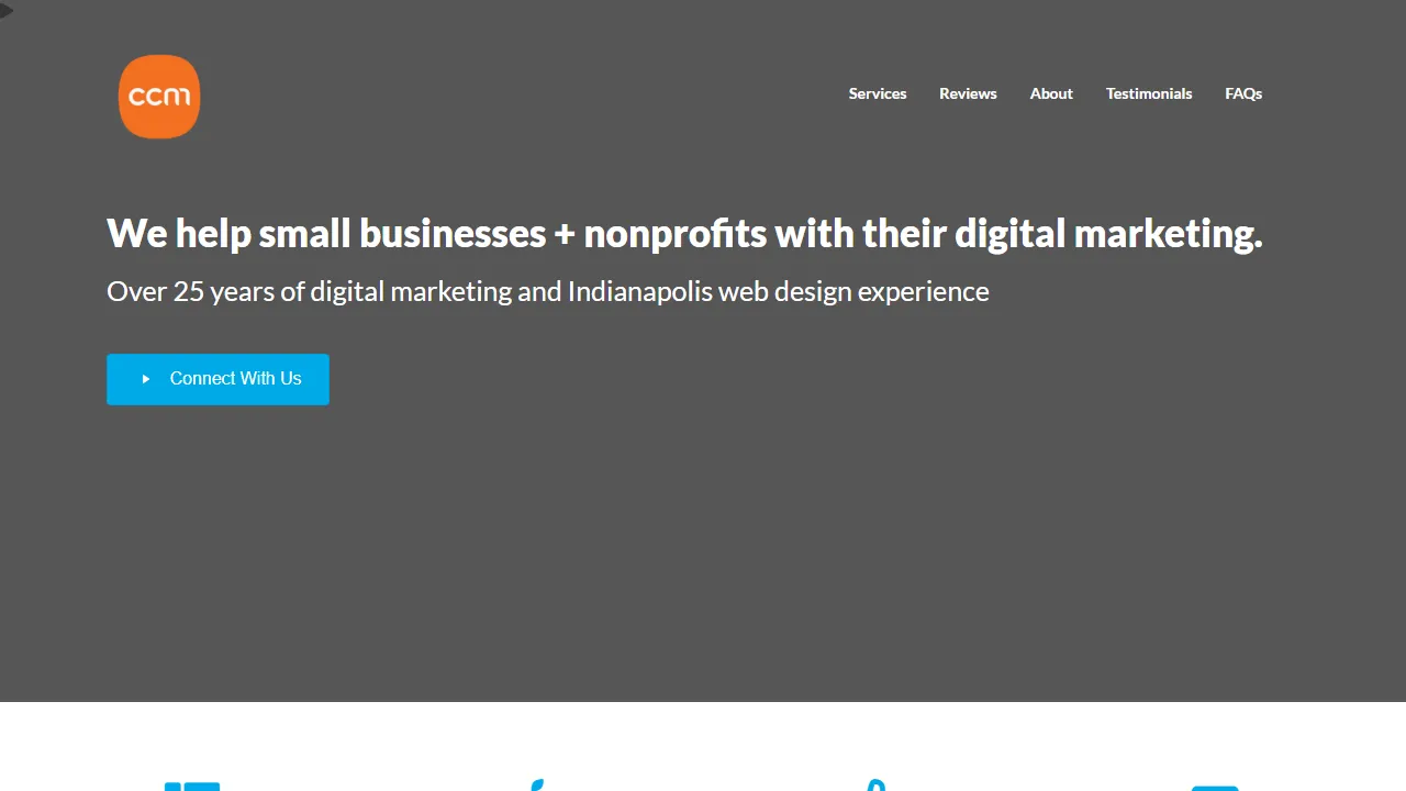 Screenshot of CCM Creative Agency