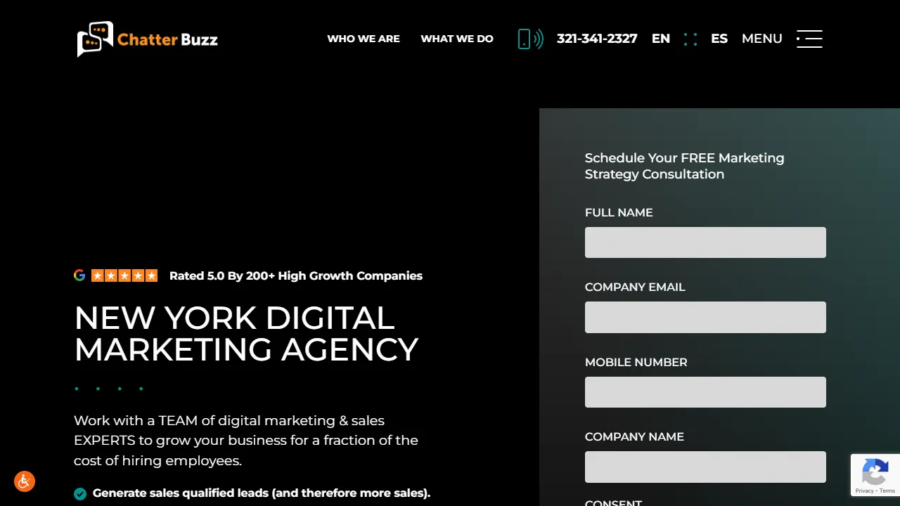 Screenshot of Chatter Buzz - Advertising Agency