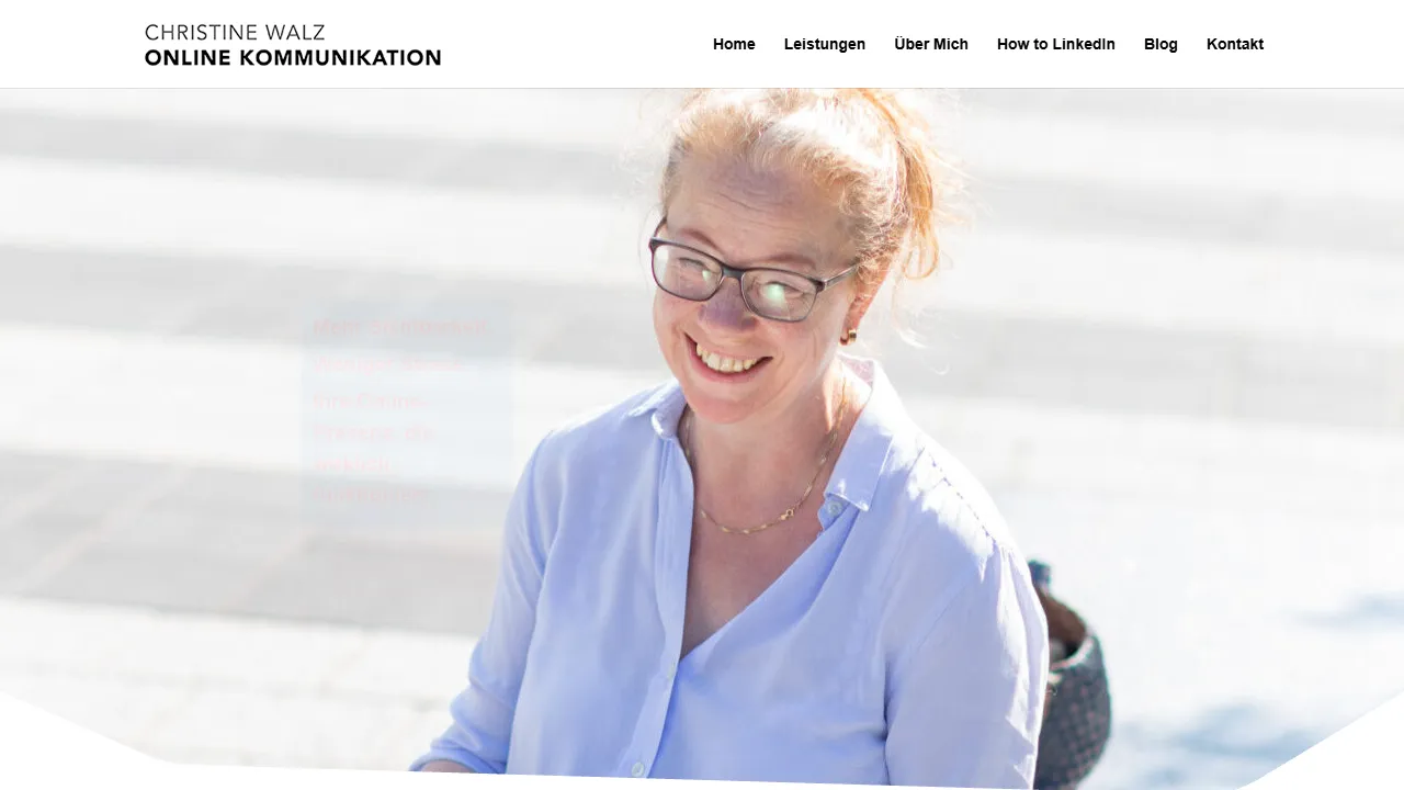 Screenshot of christine walz online kommunikation
