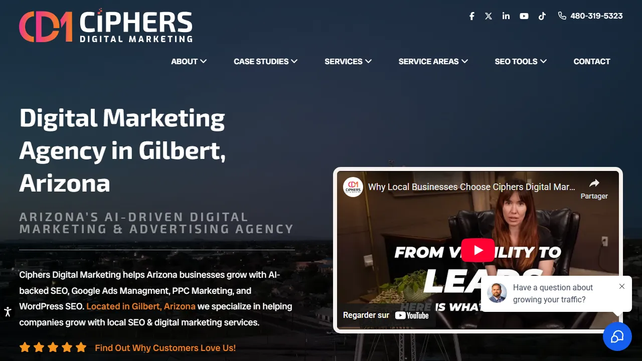 Screenshot of Ciphers Digital Marketing