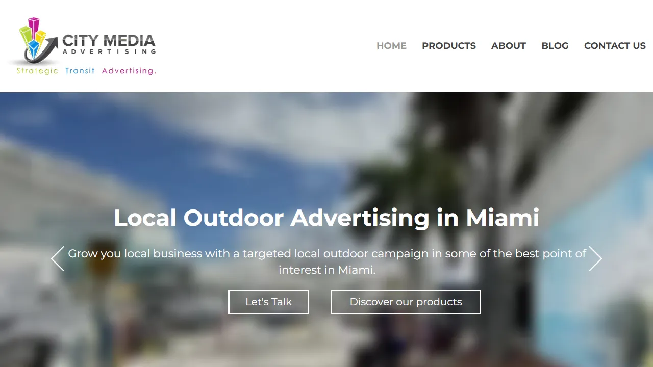 Screenshot of City Media Advertising