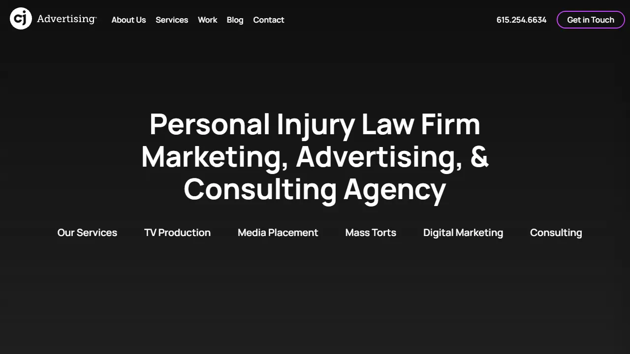 Screenshot of cj Advertising