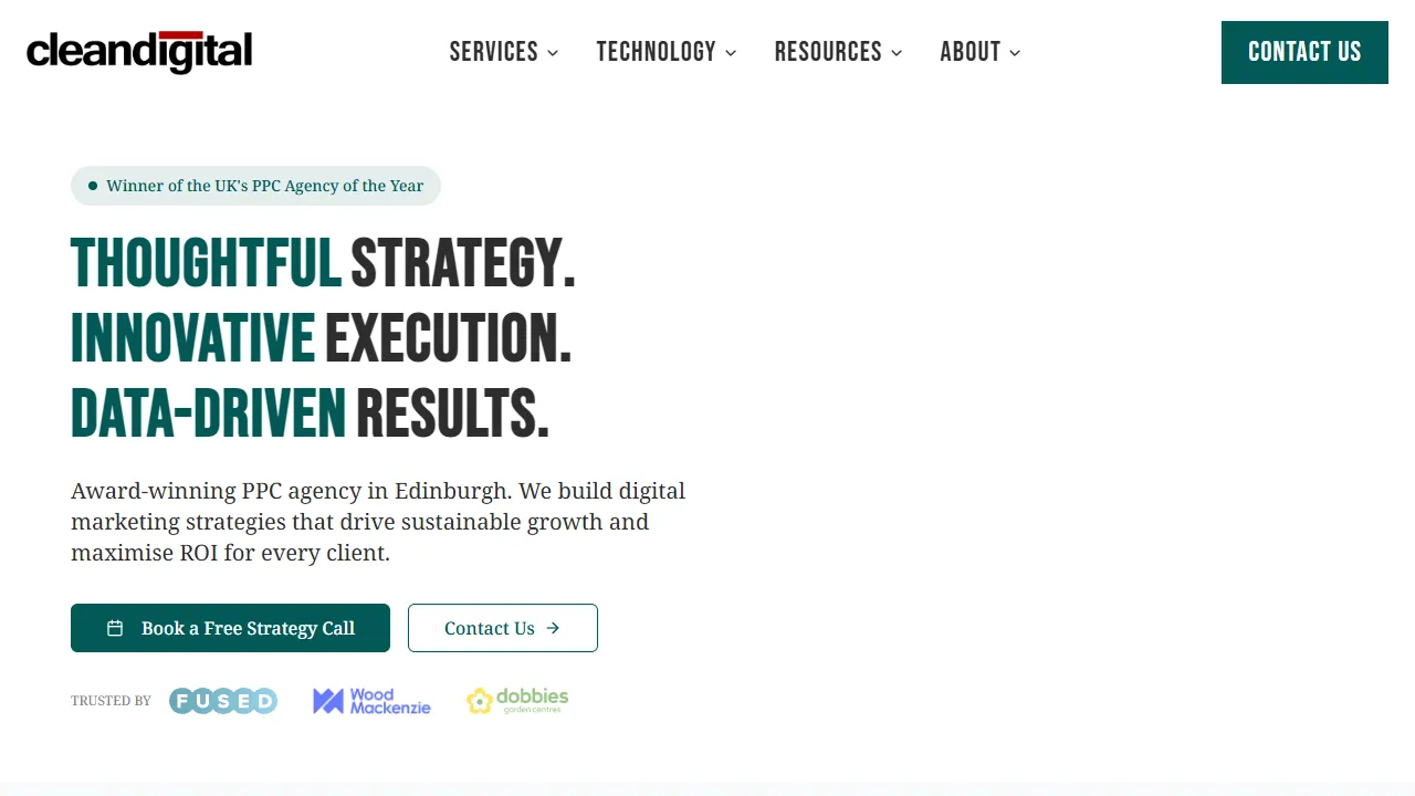 Screenshot of Clean Digital