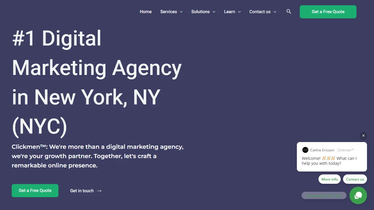 Screenshot of Clickmen™ Digital Marketing Agency