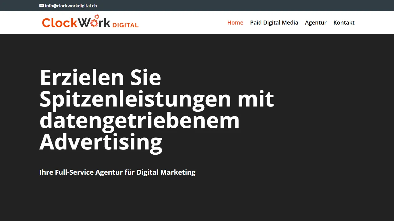 Screenshot of Clockwork Digital