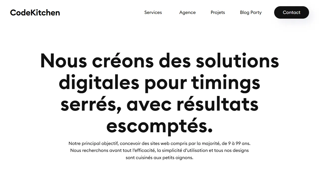 Screenshot of CodeKitchen