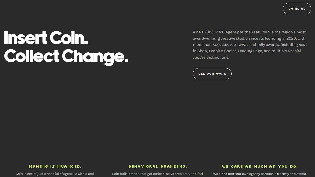 Screenshot of Coin Creative