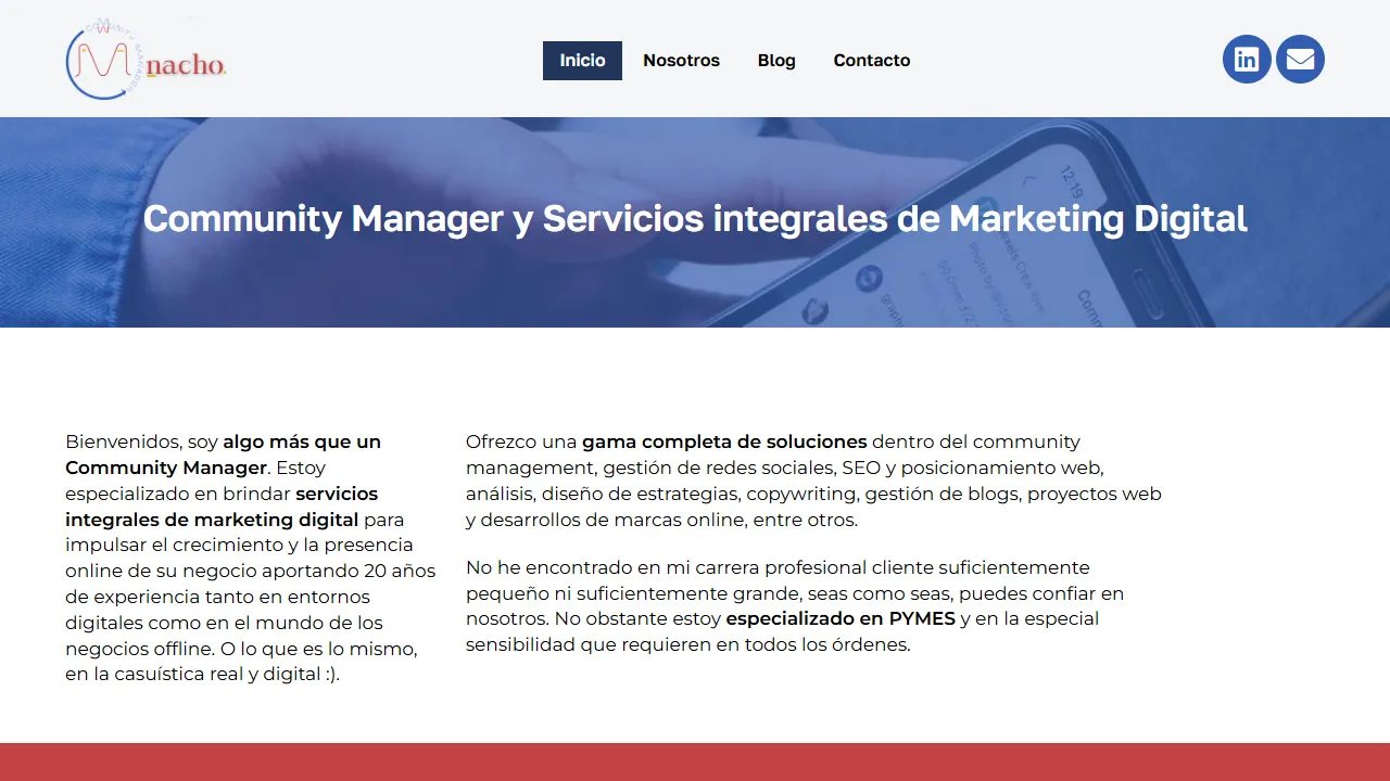 Screenshot of Community Manager Sevilla - NACHO -