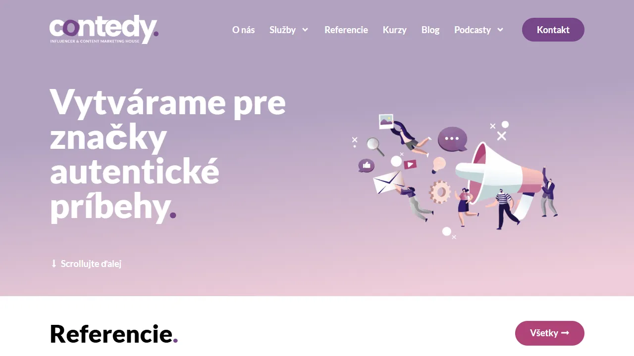 Screenshot of Contedy / Content agency s.r.o.