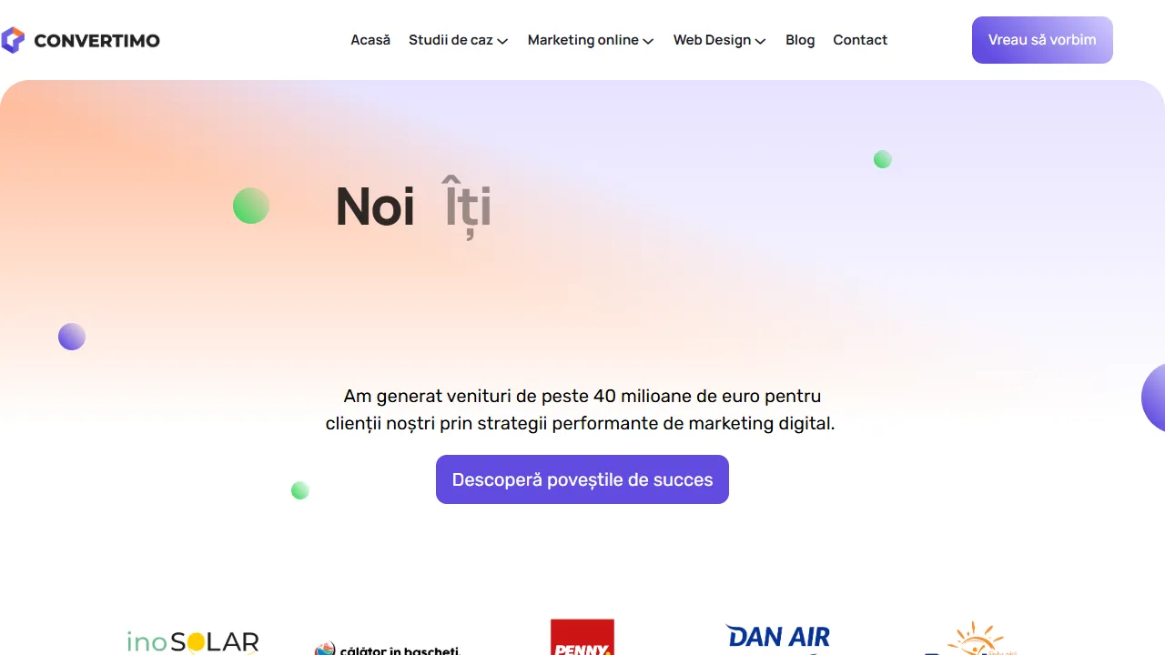 Screenshot of Convertimo - Agentie de Marketing