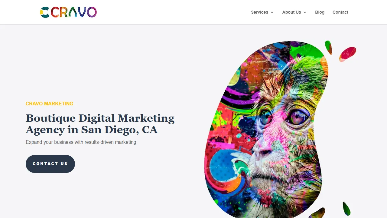 Screenshot of Cravo Marketing