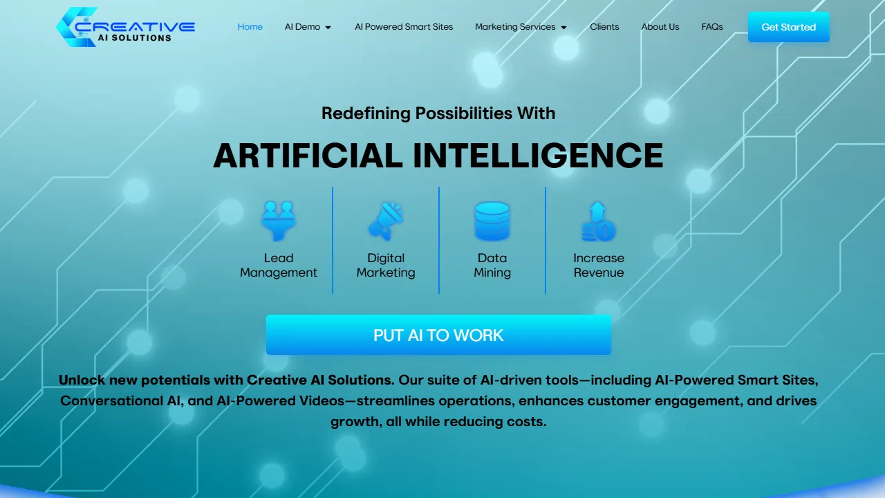 Screenshot of Creative AI Solutions