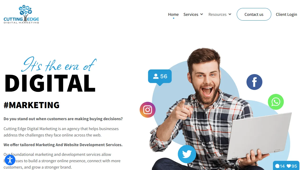 Screenshot of Cutting Edge Digital Marketing