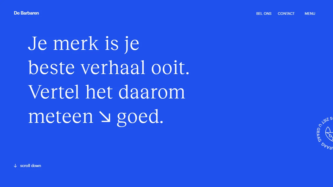 Screenshot of De Barbaren | Branding & communicatie