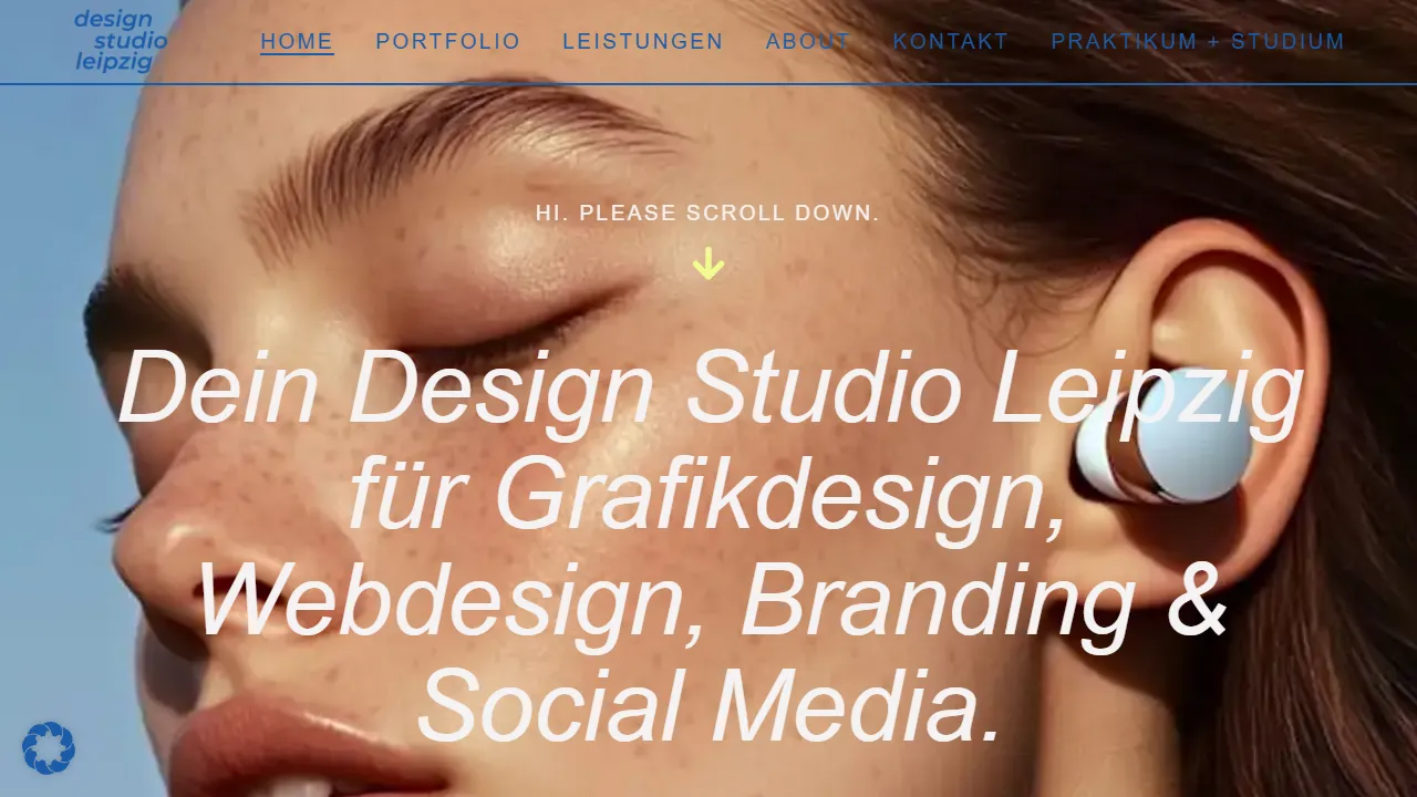 Screenshot of Design Studio Leipzig für Grafikdesign, Webdesign, Branding & Social Media