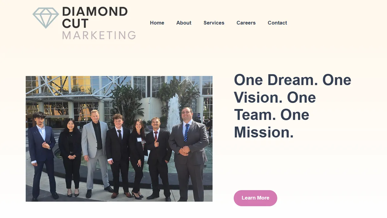 Screenshot of Diamond Cut Marketing Inc