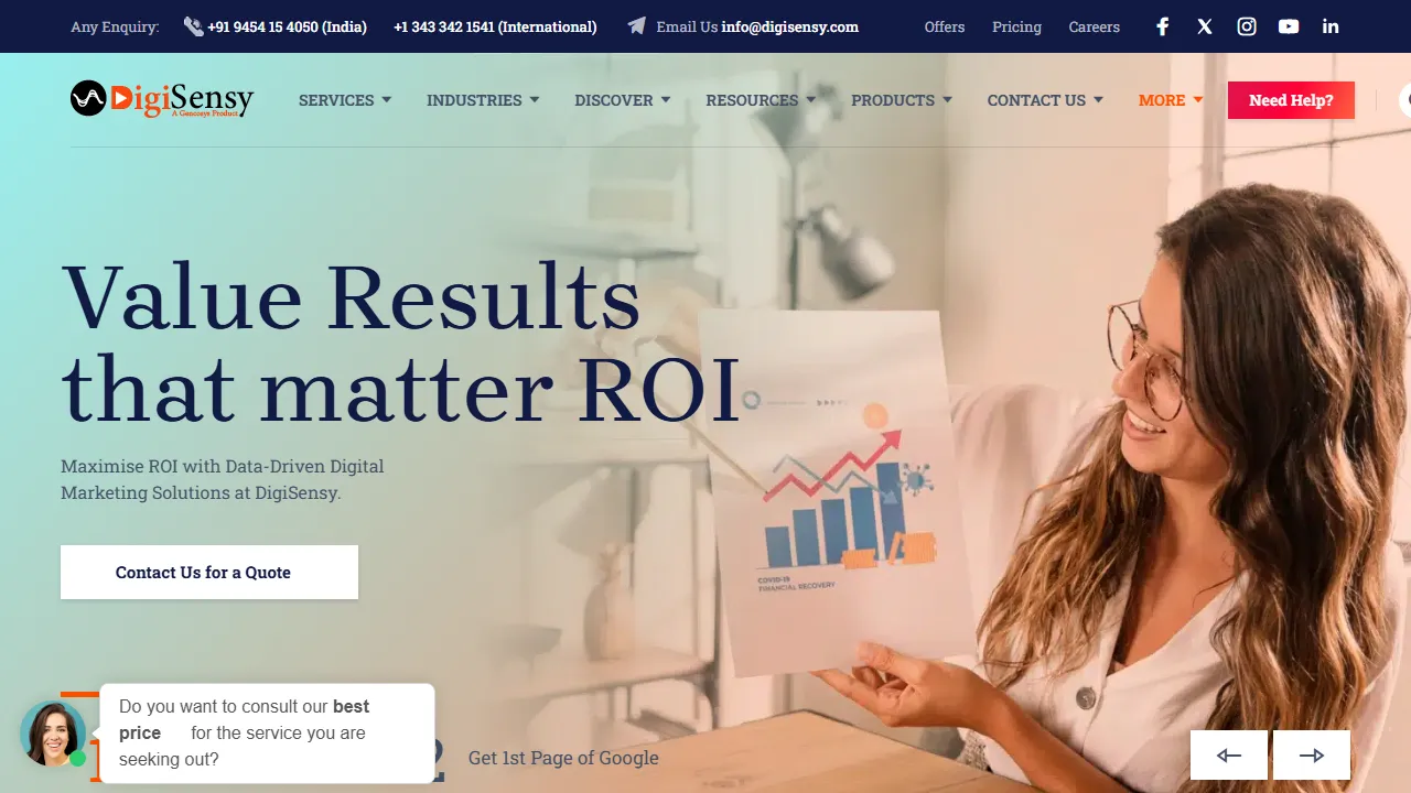 Screenshot of DigiSensy - Best Digital Marketing & SEO Agency in Lucknow