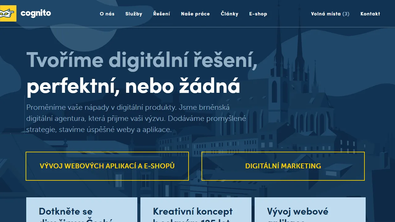 Screenshot of Digitální agentura Cognito